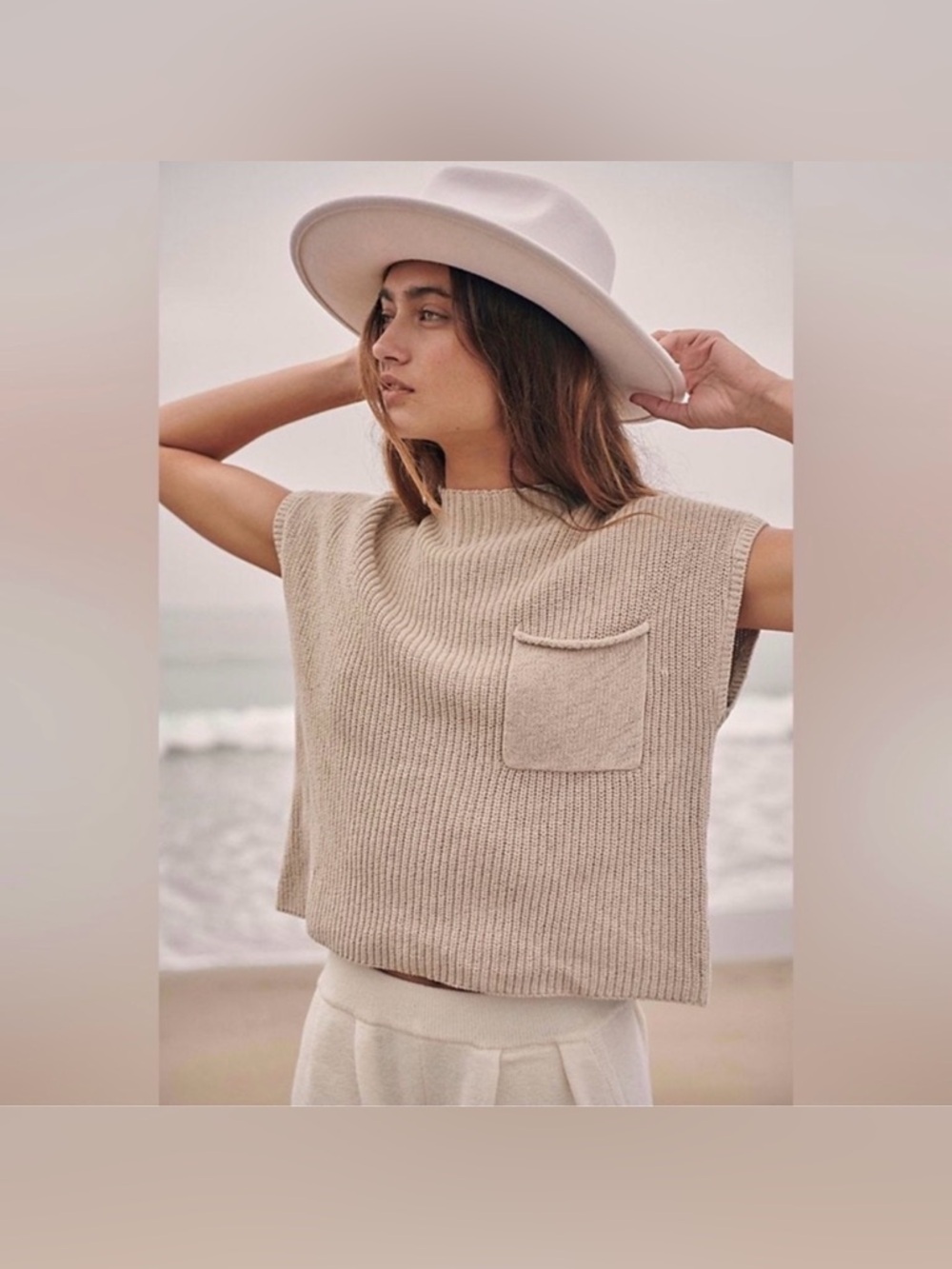 Free People FP Beach Freya Boxy Fit Knit Sweater Size M